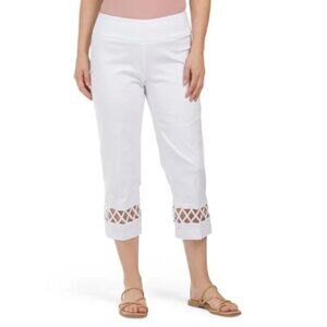NWT Zac & Rachel White Cropped Pants Size 10